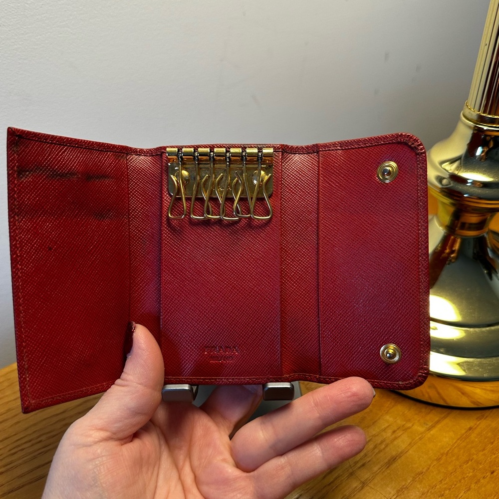 Prada Red Leather 6-piece Keyholder - Picture 7 of 9